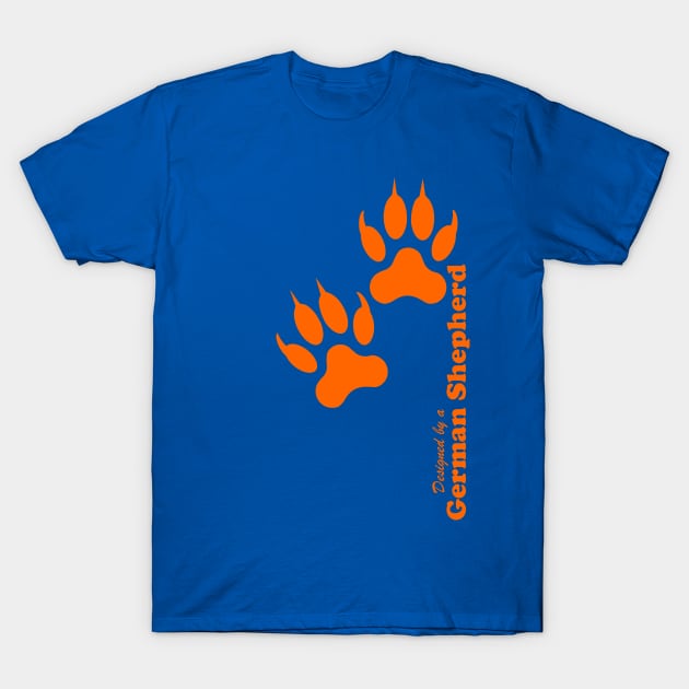 German Shepherd Pawprints T-Shirt by TCP